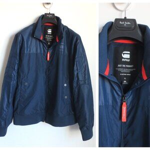 G-STAR RAW WINDBREAKER JACKET NAVY BLUE Sz-XL